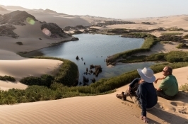 walking safari in Africa sand dunes